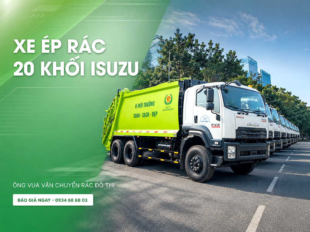 Ô tô chở rác 20 khối Isuzu