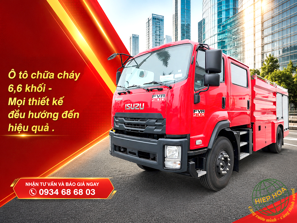 Ô tô chữa cháy 6,6 khối ISUZU