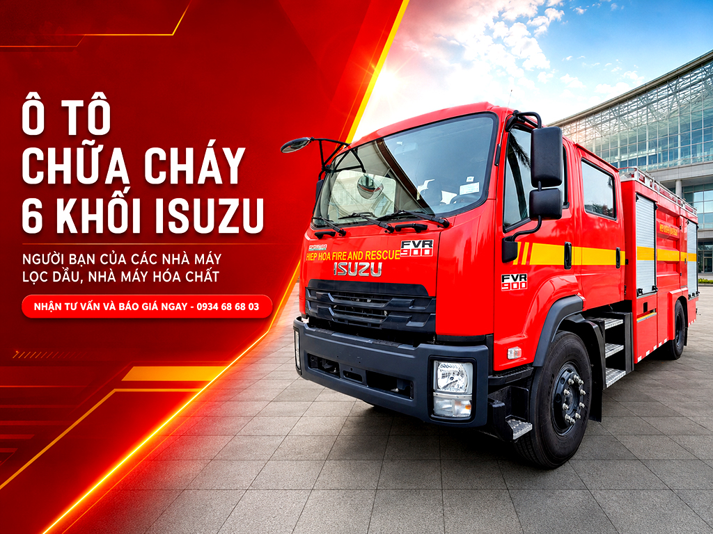 Ô tô chữa cháy 6 khối Isuzu