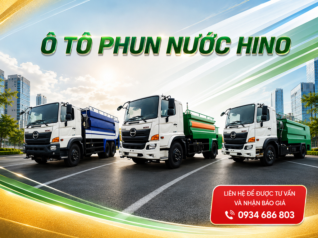 Ô tô xitec phun nước Hino