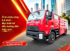 Ô tô chữa cháy 6,6 khối ISUZU