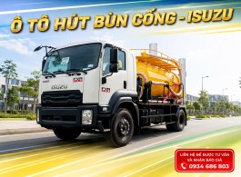 Ô tô hút bùn cống Isuzu