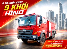 Xe chữa cháy 9 khối Hino lắp bơm Mỹ