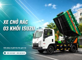Xe thu gom rác 3 khối Isuzu