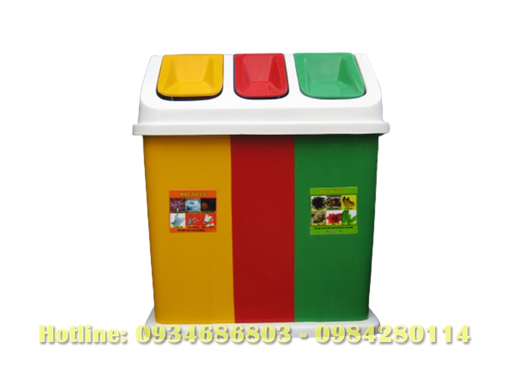 Thùng phân loại rác 3 ngăn