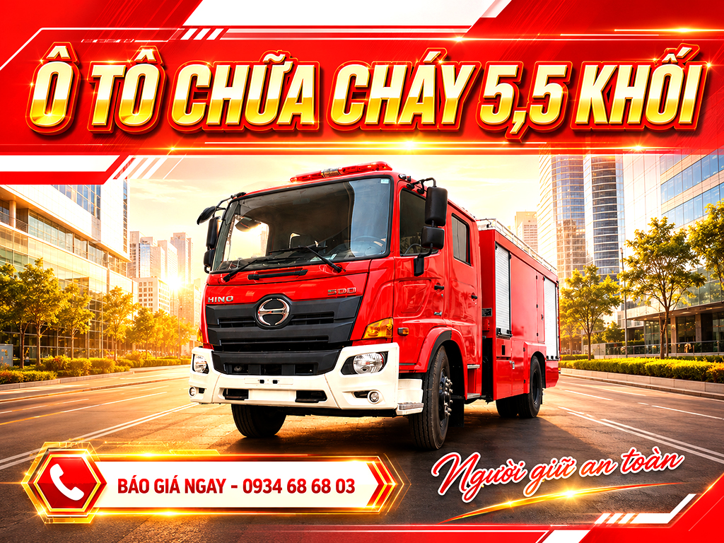 Xe chữa cháy 5,5 khối Hino