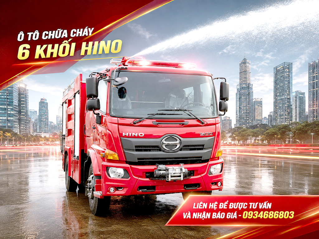 Xe chữa cháy 6 khối Hino
