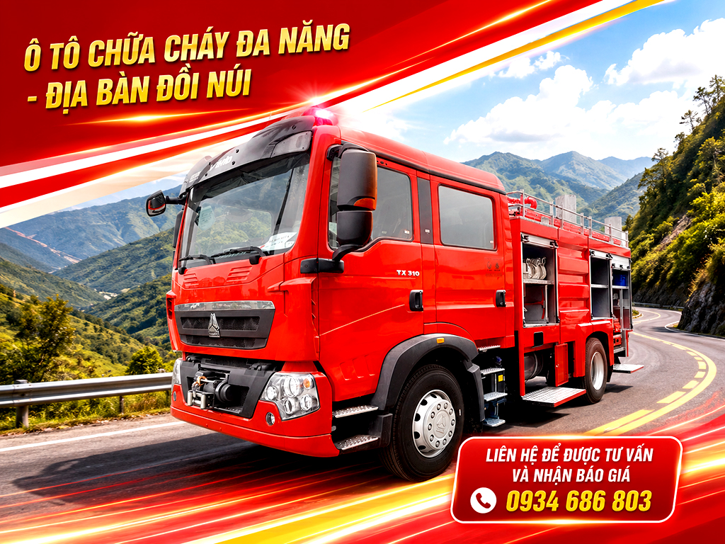 Xe chữa cháy địa bàn đồi núi SinoTruck TX310