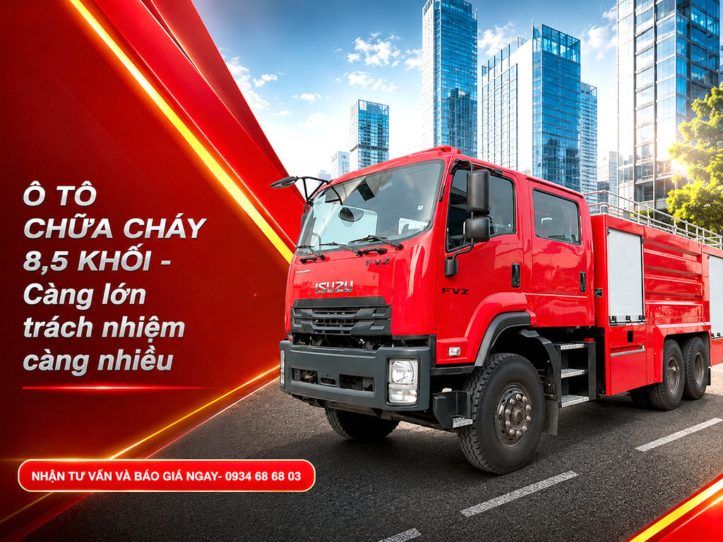 Xe chữa cháy ISUZU 8,5 khối