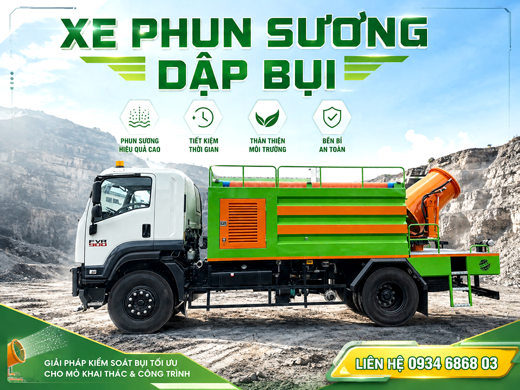 Xe phun sương dập bụi