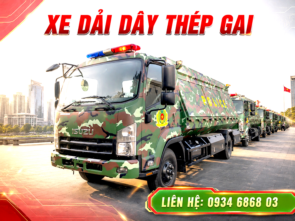Xe rải dây thép gai